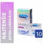 Durex Invisible Extra Lubricated box SK distribuce