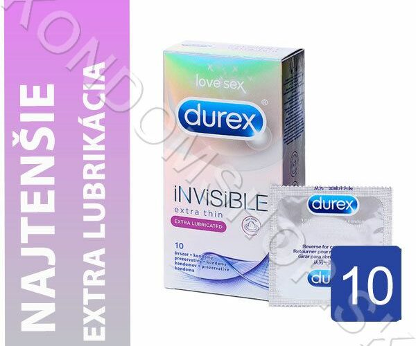 Durex Invisible Extra Lubricated krabička SK distribúcia