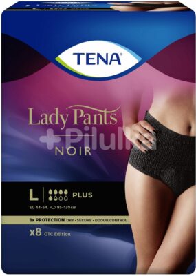 TENA Lady Pants PLUS NOIR LARGE 8ks